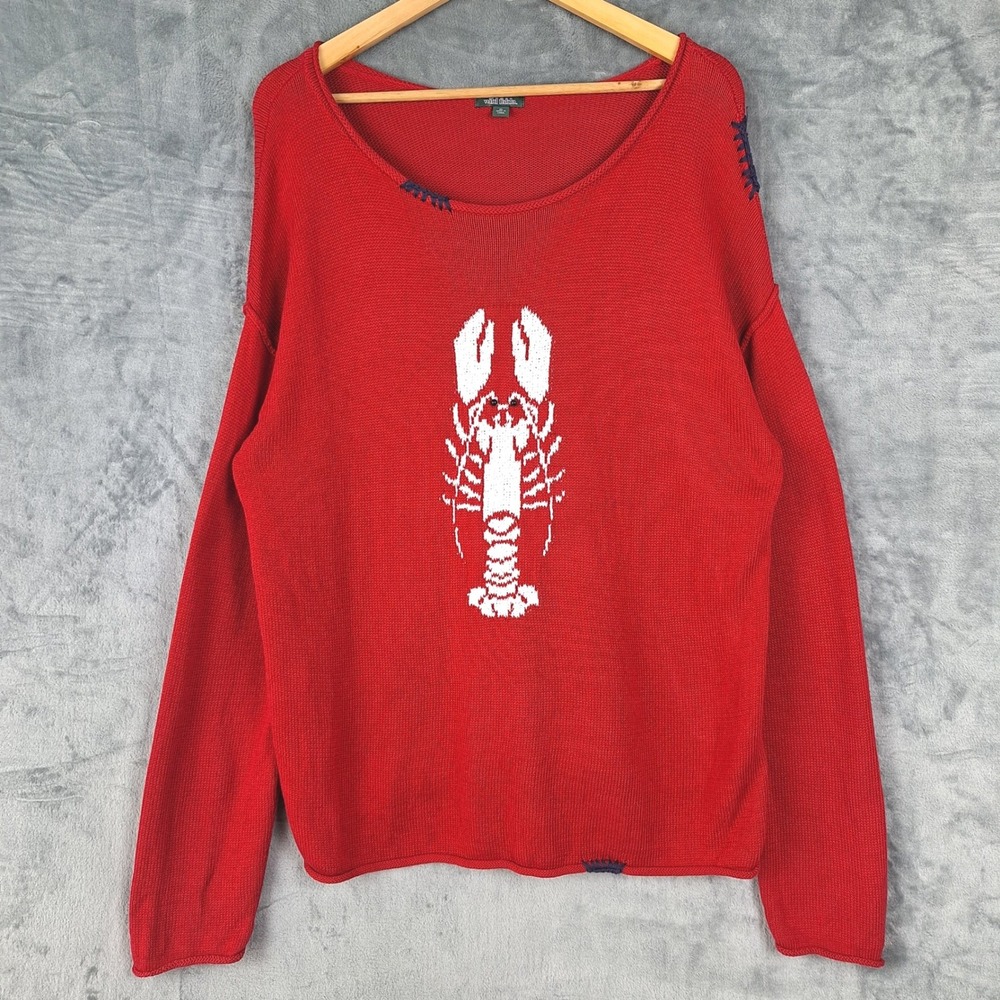 Wild Fable Sweater XL Lobster Roll Neck Coastal Maine Nautical Fisherman Beach